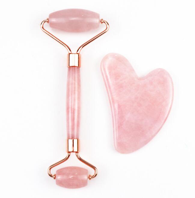 Duo Rituel Rose Quartz — Roller & Gua Sha Visage