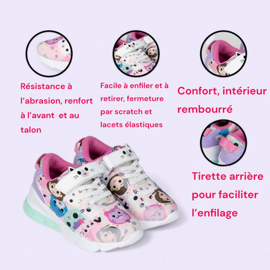 Baskets Lumineuses Gabby's Dollhouse – L'Éclat Magique pour Tes Minis !