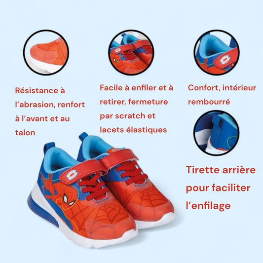 Baskets Lumineuses Spider-Man – L’Énergie des Héros aux Pieds de Tes Minis !