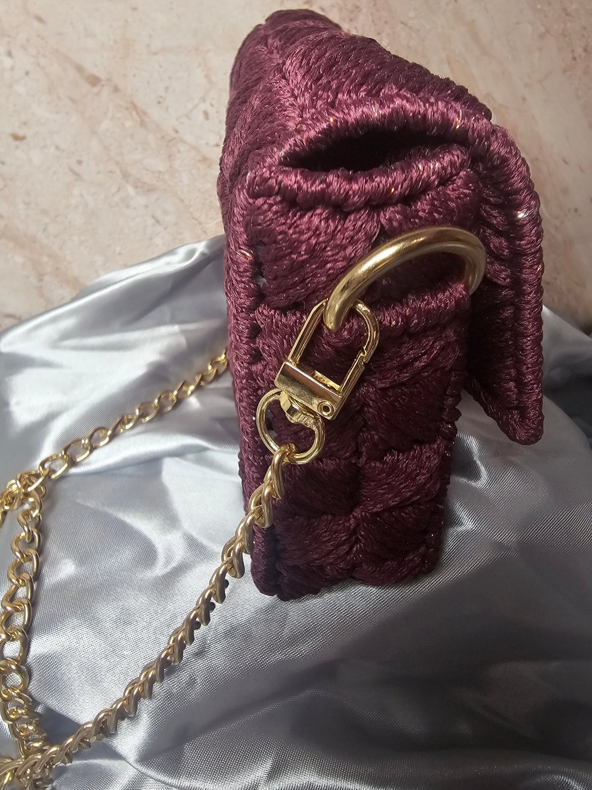 Sac Diamond — Bordeaux (pièce unique)