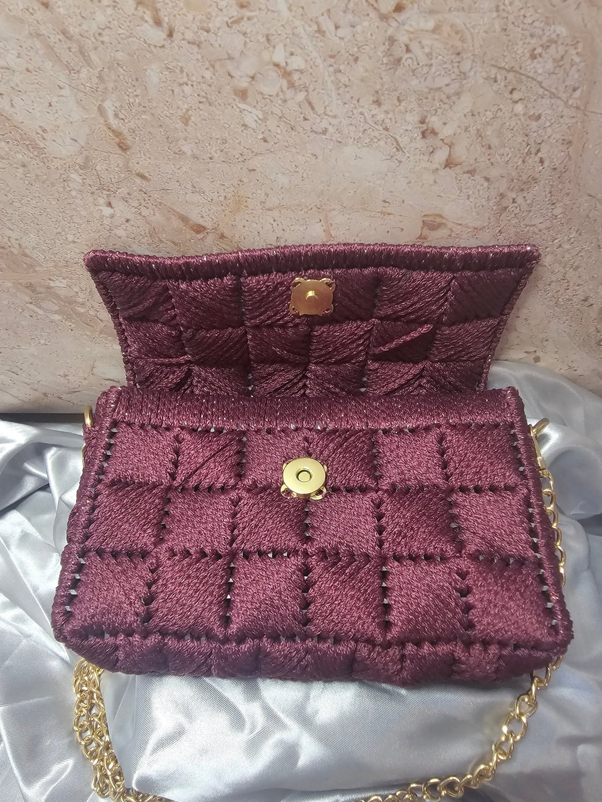 Sac Diamond — Bordeaux (pièce unique)