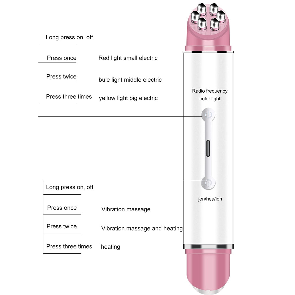 Masseur Contour des Yeux — RF, Chaleur & Luminothérapie 4-en-1