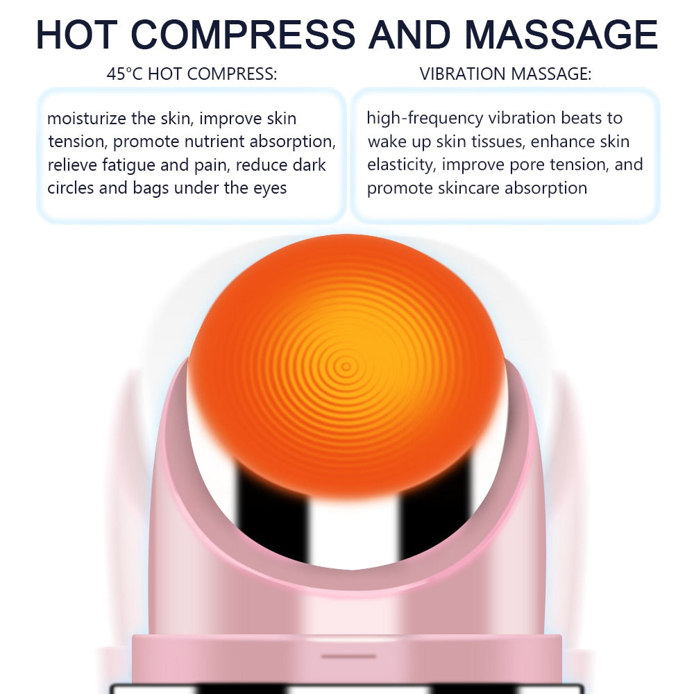 Masseur Contour des Yeux — RF, Chaleur & Luminothérapie 4-en-1
