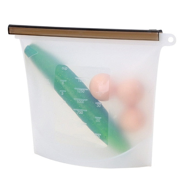 Sac Silicone Réutilisable Alimentaire – Anti-Gaspi Frigo, Four & Congélateur | GlowUpFamily