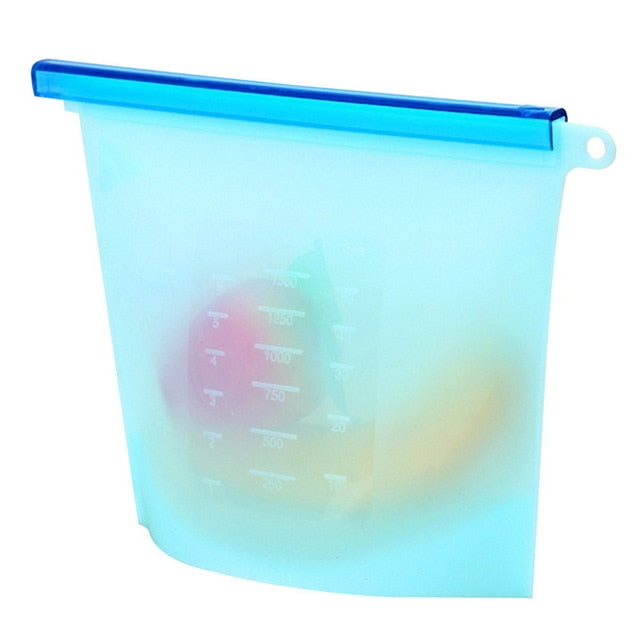 Sac Silicone Réutilisable Alimentaire – Anti-Gaspi Frigo, Four & Congélateur | GlowUpFamily