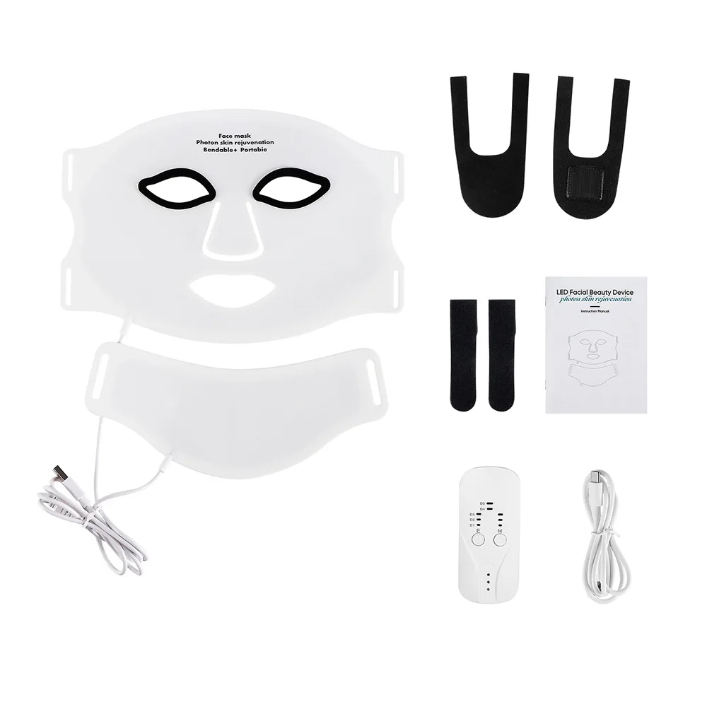 Masque LED Visage & Cou — Luminothérapie 7 Couleurs
