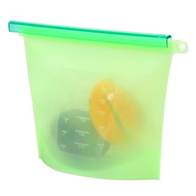 Sac Silicone Réutilisable Alimentaire – Anti-Gaspi Frigo, Four & Congélateur | GlowUpFamily