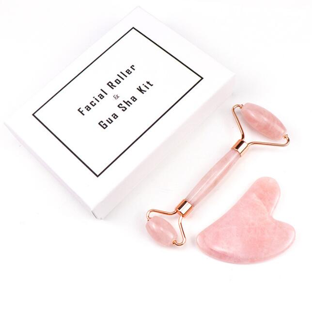 Duo Rituel Rose Quartz — Roller & Gua Sha Visage