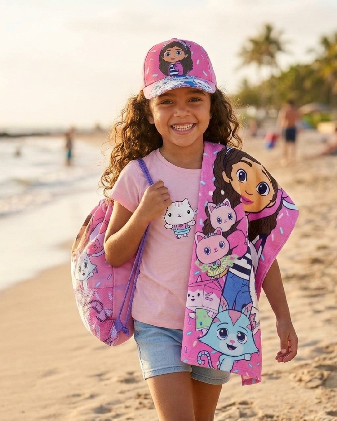 Kit Sac, Serviette & Casquette Gabby's Dollhouse – Le Combo Parfait pour l’Été !